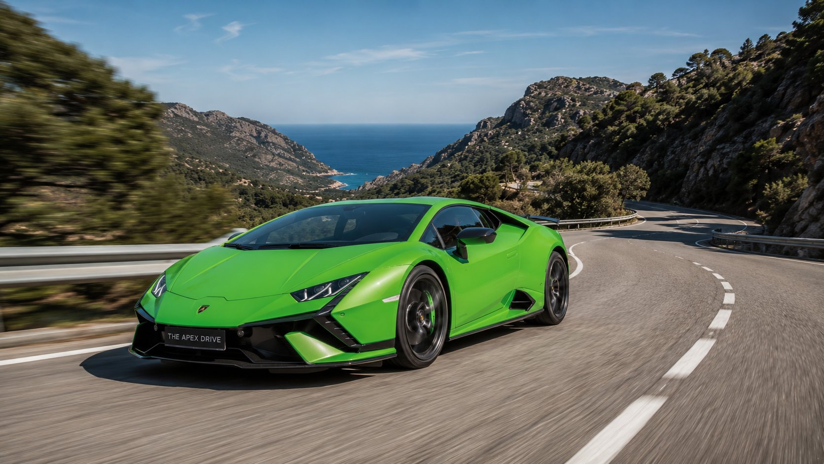 Lamborghini mountain road