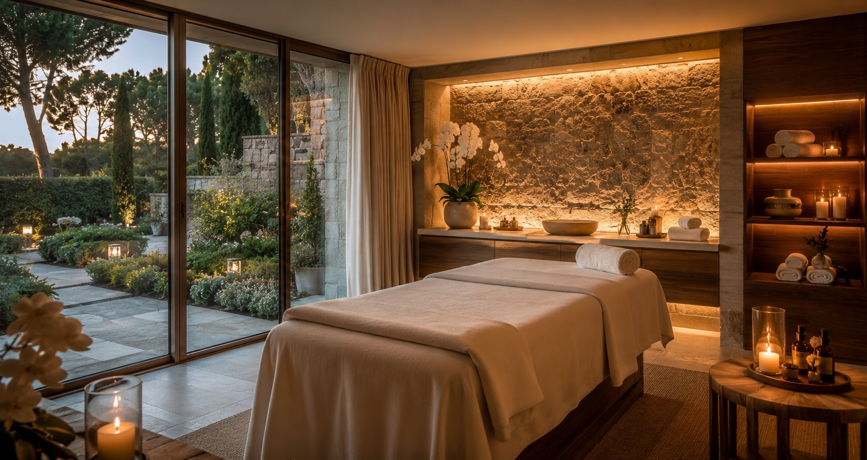 Spa massage room